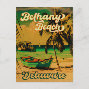 Bethany Beach Delaware Palmen Vintage 80er Postkarte