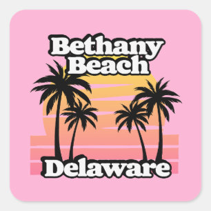 Bethany Beach Delaware Quadratischer Aufkleber