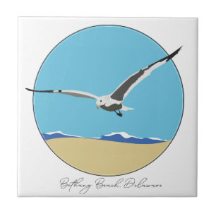 Bethany Beach, Delaware Sea Gull Flug over Beach Fliese