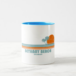 Bethany Beach Delaware Sun Palm Trees Zweifarbige Tasse