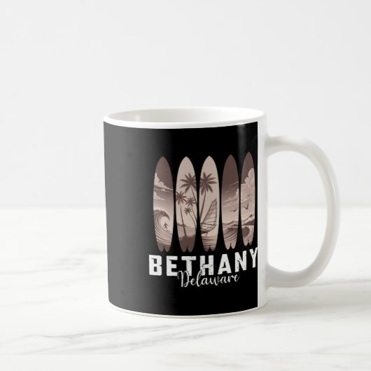 Bethany Beach Delaware Surfbrett Männer Frauen Sur Kaffeetasse (Rechts)