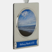 Bethany Beach I Banner-Ornament Silber (Rechts)