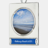 Bethany Beach I Banner-Ornament Silber (Links)