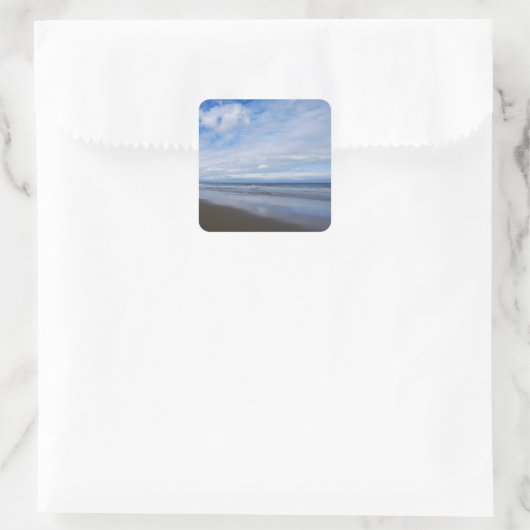 Bethany Beach I Quadratischer Aufkleber (Tasche)