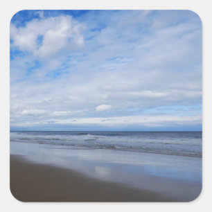 Bethany Beach I Quadratischer Aufkleber