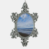 Bethany Beach I Schneeflocken Zinn-Ornament (Links)