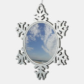 Bethany Beach II Schneeflocken Zinn-Ornament (Rechts)