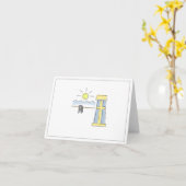 Bethany Beach Lifeguard Shack Grußkarte Karte (Gelbe Blume)