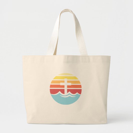 Bethany Beach Retro Sunset Leinwand Tasche (Vorne)