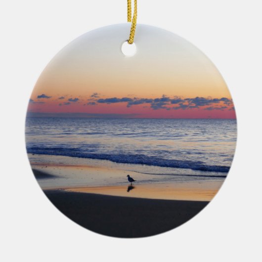 Bethany Beach Sunrise I Keramik Ornament (Vorne)