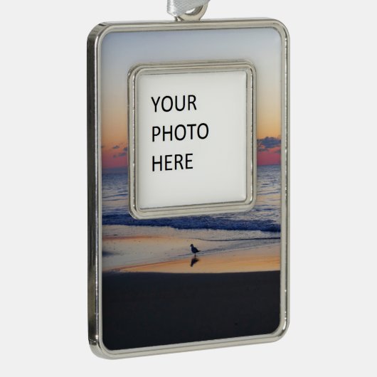 Bethany Beach Sunrise I Rahmen-Ornament Silber (Rechts)