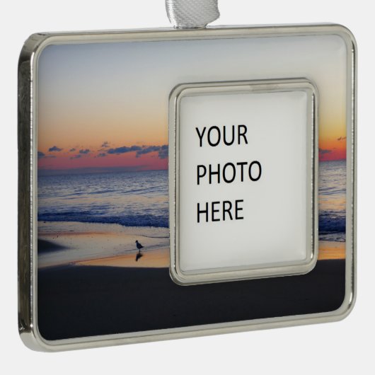 Bethany Beach Sunrise I Rahmen-Ornament Silber (Rechts)