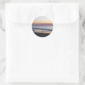Bethany Beach Sunrise I Runder Aufkleber (Tasche)