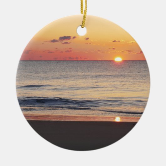Bethany Beach Sunrise II Keramik Ornament (Vorne)