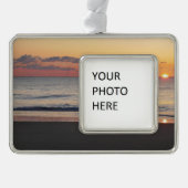 Bethany Beach Sunrise II Rahmen-Ornament Silber (Vorderseite)