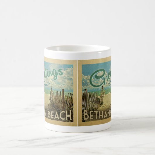 Bethany Beach Vintage Travel Kaffeetasse (Mittel)