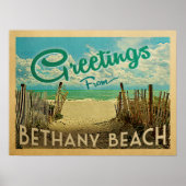 Bethany Beach Vintage Travel Poster (Vorne)