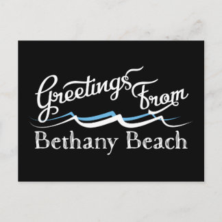 Bethany Beach Water Waves Postkarte