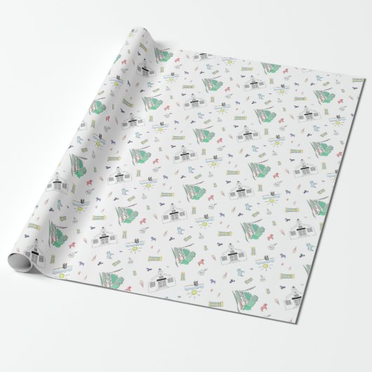 Bethany Beach Wrapping Paper Geschenkpapier (Ungerollt)
