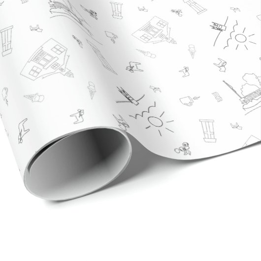Bethany Beach Wrapping Paper Geschenkpapier (Rolleneckpunkt)