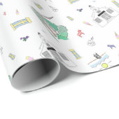 Bethany Beach Wrapping Paper Geschenkpapier (Rolleneckpunkt)