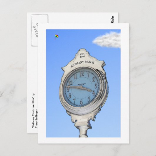 Bethany Clock und Kite Postcard Postkarte (Vorne/Hinten)