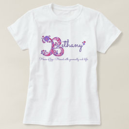 Bethany girls B-Name bedeutet monogramm-Shirt T-Shirt