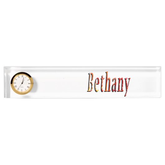 Bethany Girls Name Logo Namensplakette (Vorderseite)