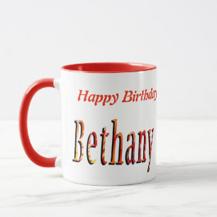 Bethany Girls Name Logo Tasse