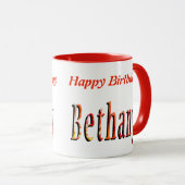 Bethany Girls Name Logo Tasse (VorderseiteRechts)