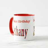 Bethany Girls Name Logo Tasse (Vorderseite Links)
