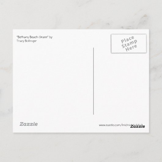 Bethany Gras Postkarte (Rückseite)