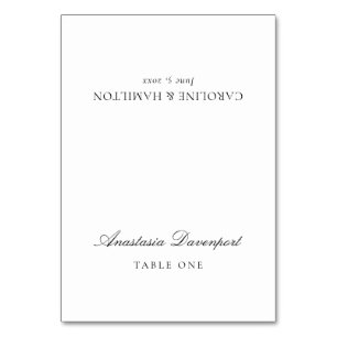 Bethany Miller Platzkarte Tischnummer