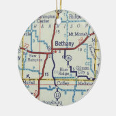 Bethany MO Vintag Map Keramik Ornament (Links)