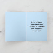 Bethany Texas Bluebonnet Happy Birthday Karte (Innenseite)