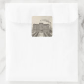 Bethany Uni, Lindsborg, Kansas Quadratischer Aufkleber (Tasche)