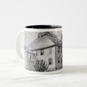 Bethaus bei Hingham Zweifarbige Tasse (Vorderseite Links)