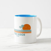 Bethel Beach Virginia Sun Palm Trees Zweifarbige Tasse (VorderseiteRechts)