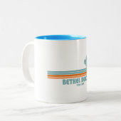 Bethel Beach Virginia Sun Palm Trees Zweifarbige Tasse (Vorderseite Links)