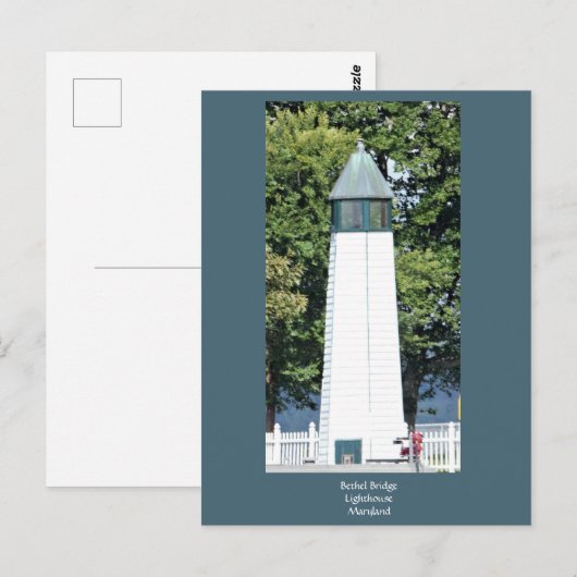 Bethel Bridge Lighthouse Postkarte (Vorne/Hinten)