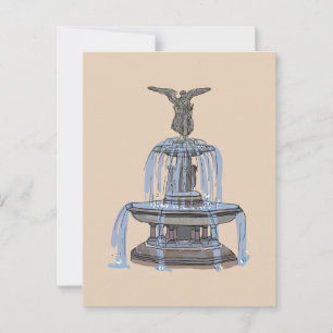 Bethesda Fountain - New York City - Postcard Postkarte