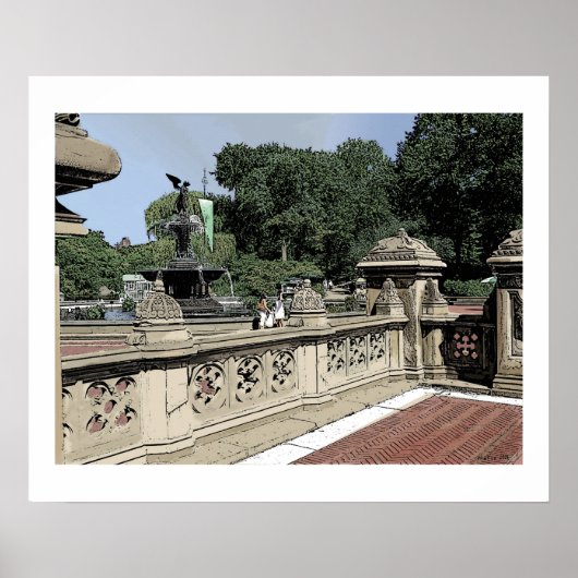 BETHESDA FOUNTAIN SOMMER ZENTRALER PARK POSTER (Vorne)