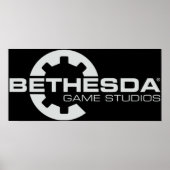 Bethesda Game Studios Logo Grau Poster (Vorne)