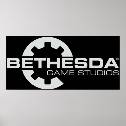 Bethesda Game Studios Logo Grau Poster (Vorne)