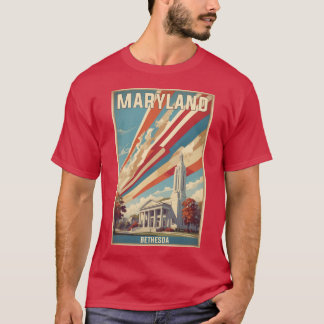 Bethesda Maryland USA Vintage Travel Tourismus T-Shirt