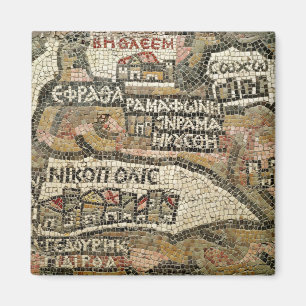 Bethlehem, Detail auf einer Karte von Jericho Magnet