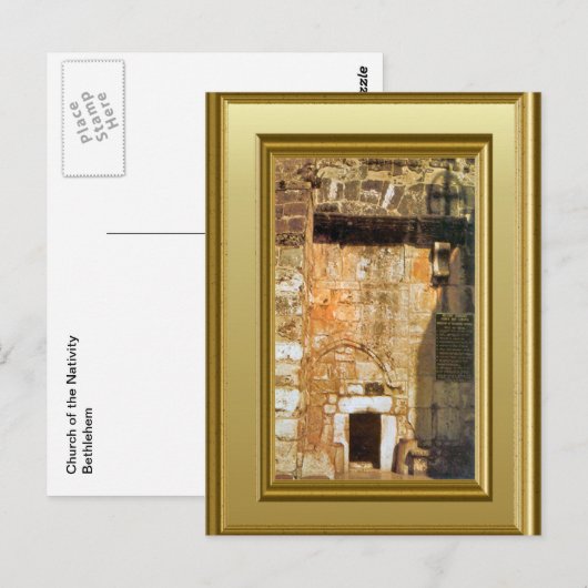 Bethlehem Eingang zur Geburtskirche Postkarte (Vorne/Hinten)
