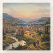 Bethlehem, Krippenszene, Glasuntersetzer (Vorderseite)