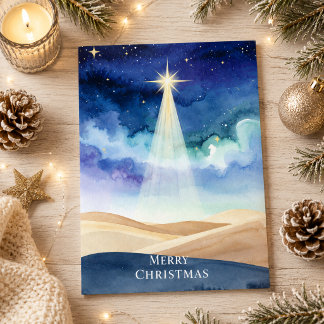Bethlehem-Nacht-Himmel-Stern Frohe Weihnachten Karte