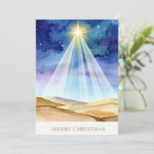 Bethlehem Nachthimmel Stern Frohe Weihnachten Urla (Stehend Vorderseite)